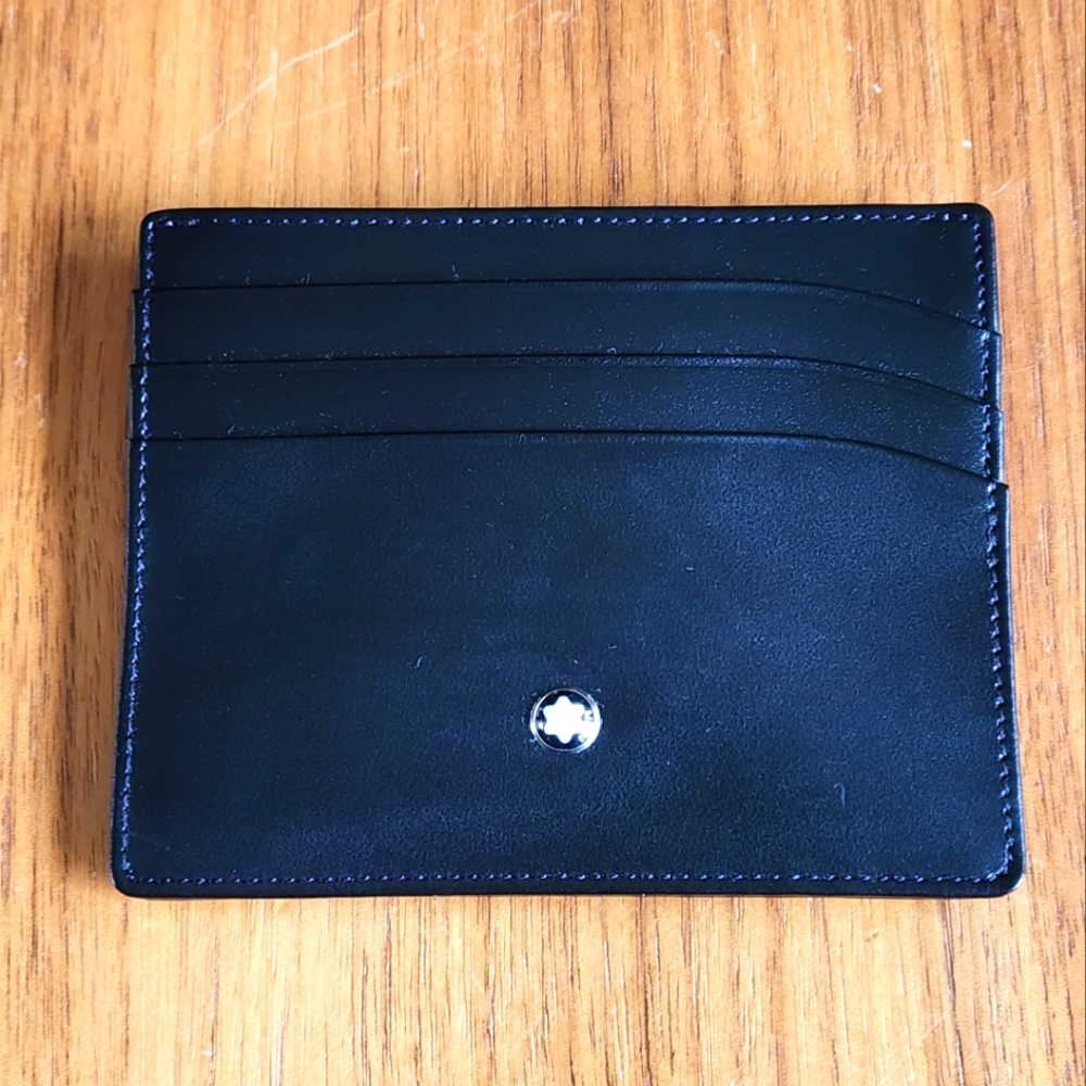 Brand New 100% Auth Montblanc 6cc Men's Leather CC Holder Black